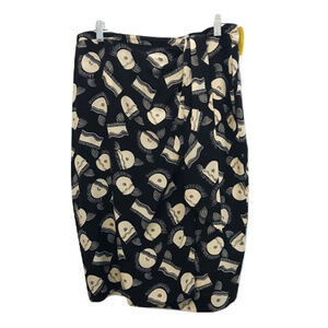 Dana Buchman Silk Faux Wrap Skirt